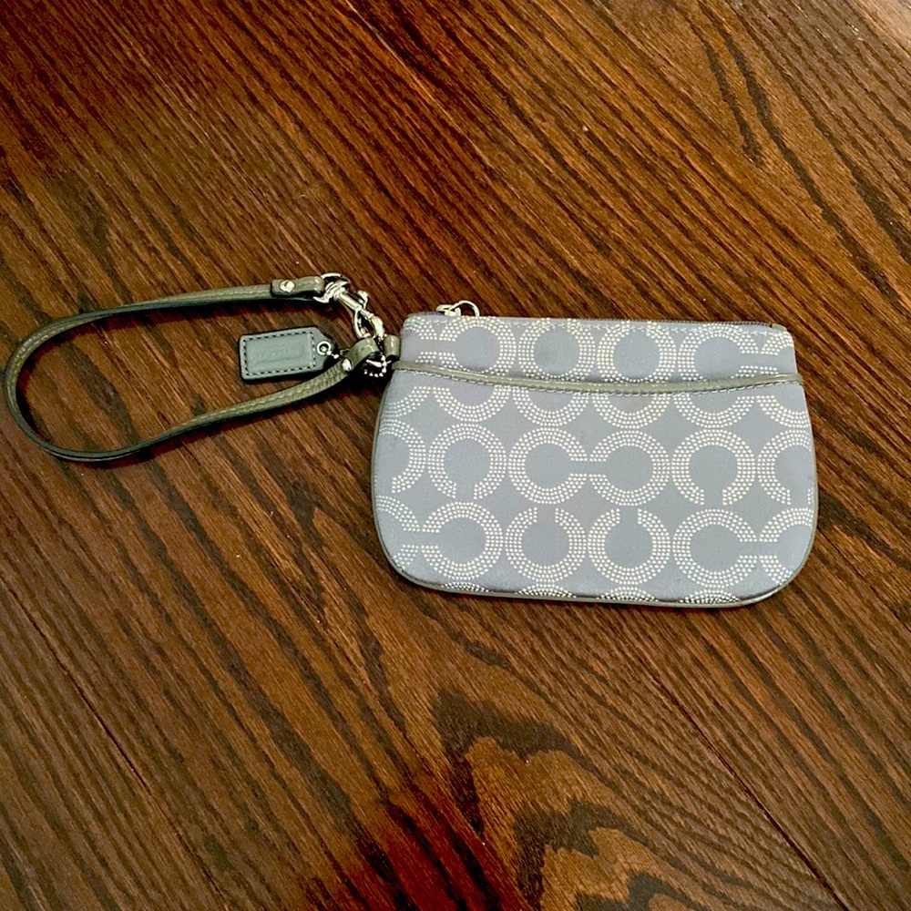 Coach mini Zip up wristlet